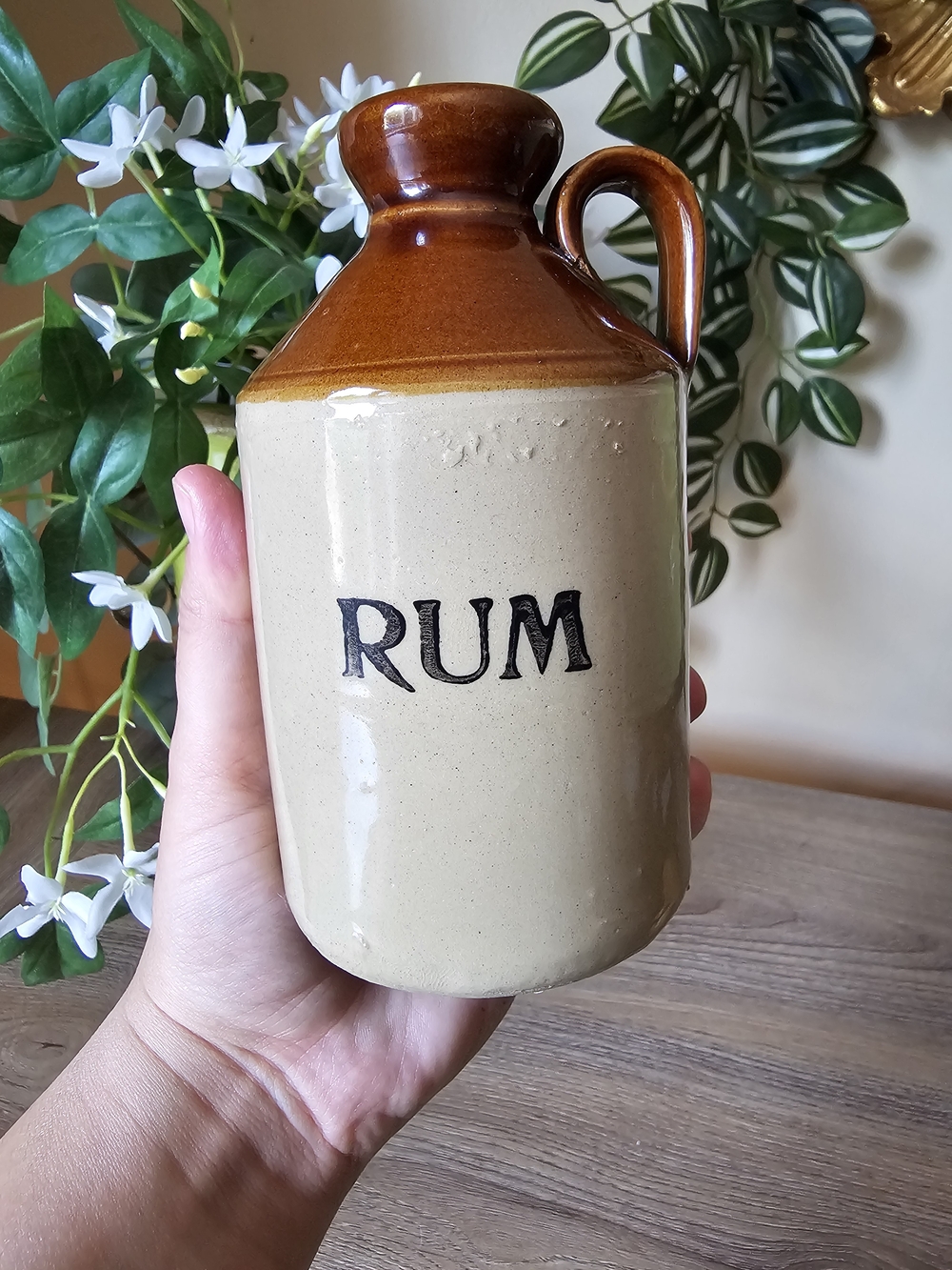 Vintage Stoneware Pearsons of Chesterfield Rum Flagon